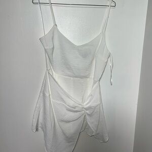 Elegant White Spaghetti Strap Dress